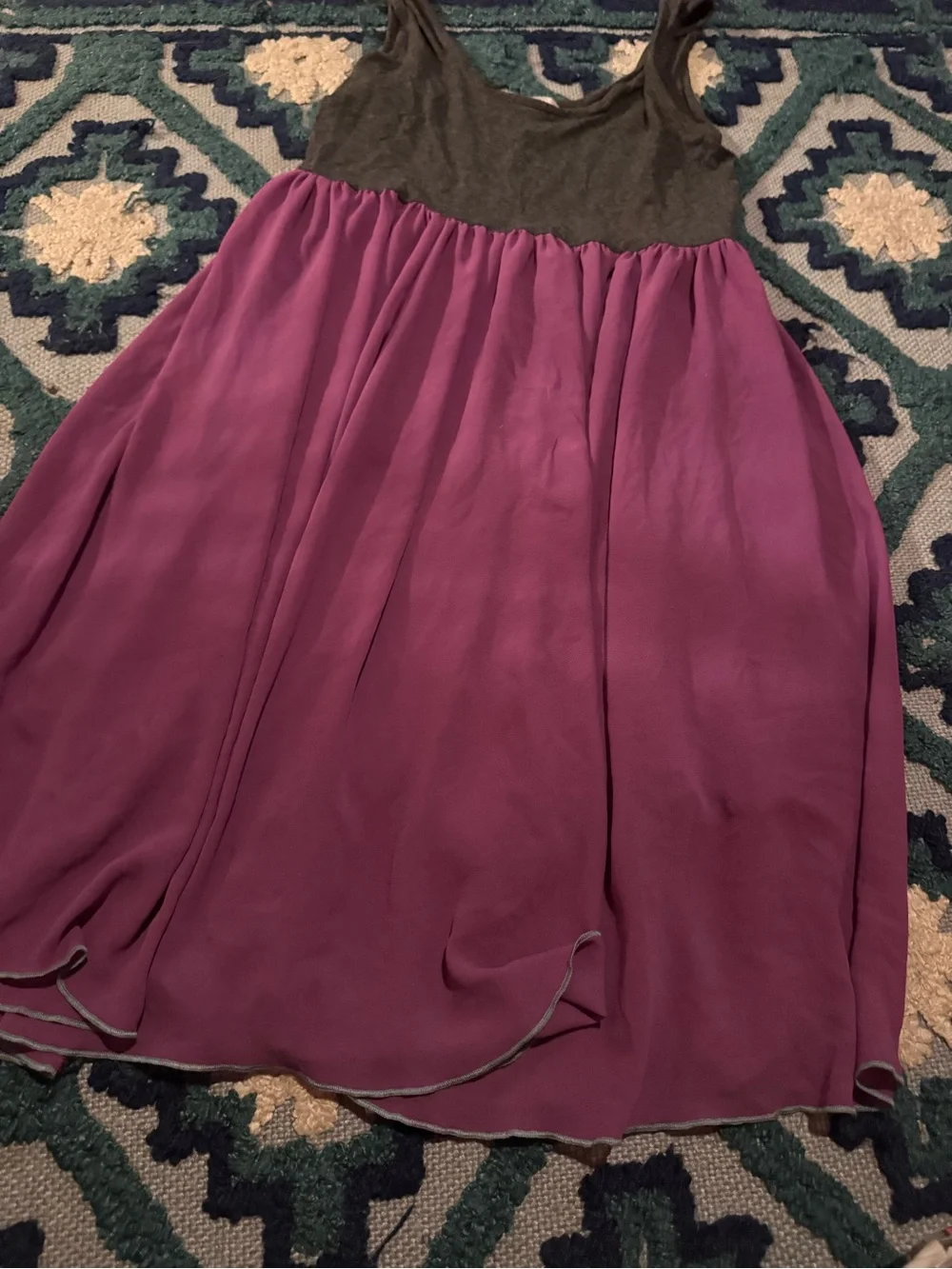 Matilda Jane Purple  Dress with Gray Bodice